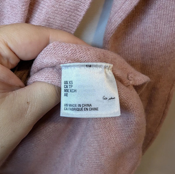 Cashmere Charter Club Luxury XS Pink Boat Neck  100% Cashmere Sweater Tunic - Picture 8 of 11